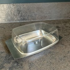 Vintage Butter Dish Stainless