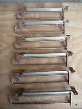 6 VINTAGE METAL DRAW RUNNERS / HANGERS  - FOR REFURB