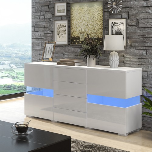 Led sideboard high gloss - led,