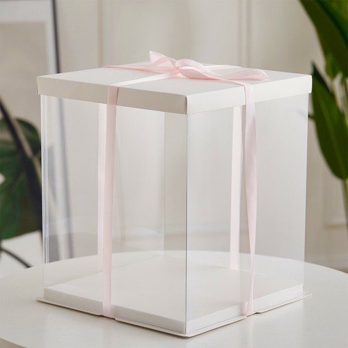 Large clear cube favour box - clear,