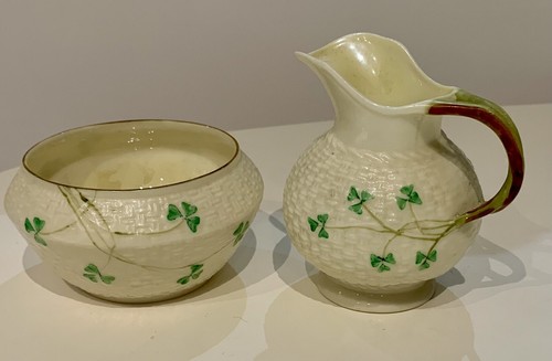 Belleek basket weave shamrock - belleek,