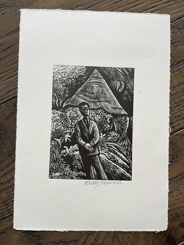 Betty pennell signed woodcut - signed,