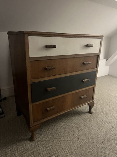 Vintage walnut wooden front - vintage,