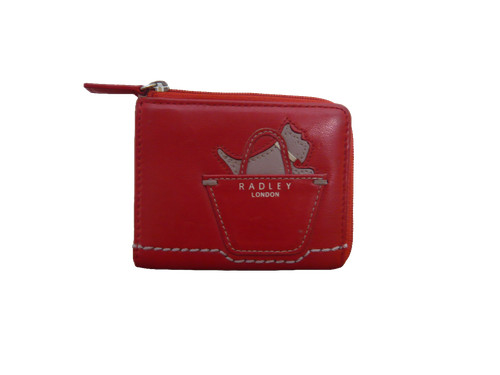 Radley coin purse - red, leather