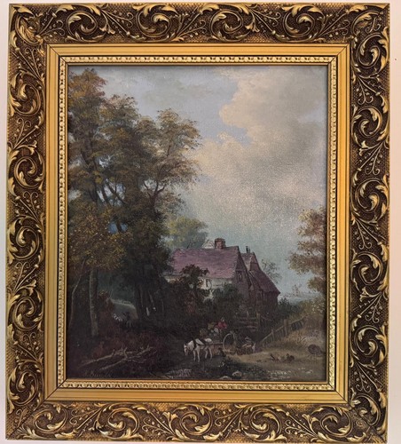 Original oil painting wooded