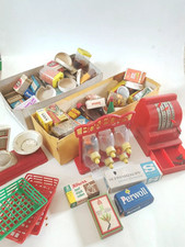 Vintage Toy Shop Playset Scales Sweets Till miniature advertising boxes Geobra