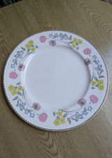 Portland pottery dinner plates 10 1/2" flowers gilded excellent examples
