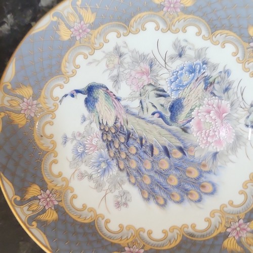 Blue white gold pink - blue, ceramic