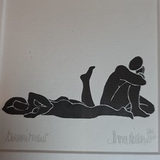 Vtg Limited Edition Anna Nielson Mounted Black Framed Print Commitment Irish Art