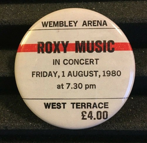 Roxy music concert - ticket, stub
