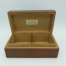 Old Waterloo Bridge Box Silver Grey Beech Made from Piles L18cm Wooden Vintage