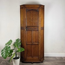 Edwardian Single-Door Oak Wardrobe