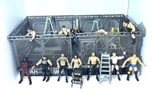 WWE MATTEL NXT WAR GAMES DOUBLE WRESTLING RING & CAGE & 17 WRESTLING FIGURES