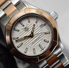 tag heuer wap1450 aquaracer 18k gold ladies box paper 2yr gtee  retail  £2900