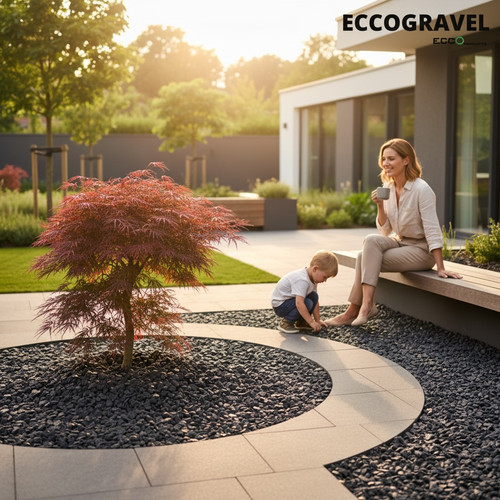 Black basalt 14mm decorative - black,