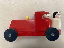 Vintage 70s Wood Toy Train