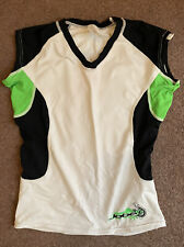 Jobe Ladies Rash Vest White Black And Green