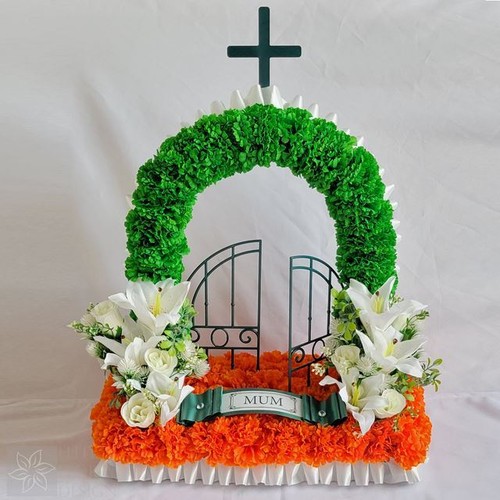 Irish theme funeral flowers - theme,