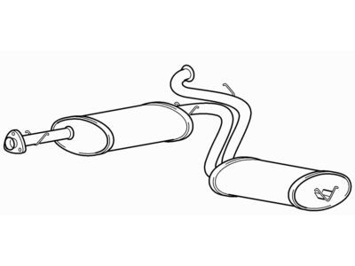 Rear exhaust silencer back box - exhaust,