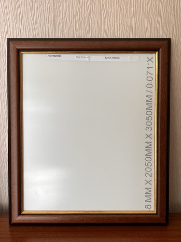 Walnut gold stain frame with - &,