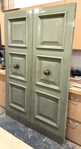 Double front doors wooden - double,