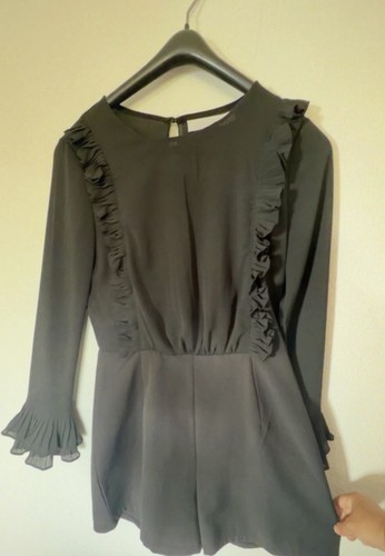Women black round neck - black,