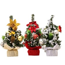20cm Mini Christmas Tree with Decorations Small Tabletop Xmas Tree Decor UK