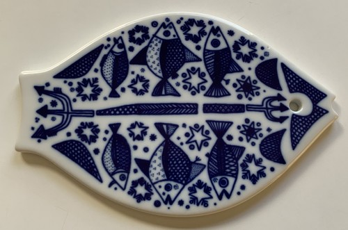 Vintage norway fish trivet - vintage,