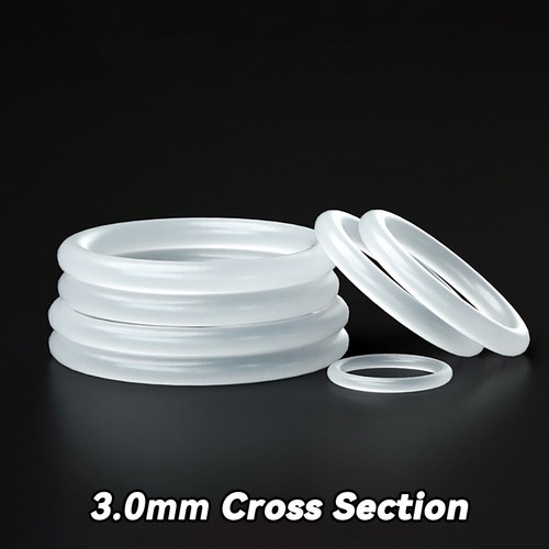 Clear silicone rubber rings - rubber, o