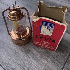 Vintage Lyvia yellow bird copper Hurricane & Signal Lantern with Box No.424cp