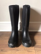 Womens Lakeland Black Neoprene Rubber Wellington Boots Size 8