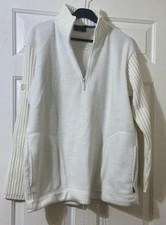 Ladies L Eisenegger, warm fleece throughout, with chunky rib knit arms.