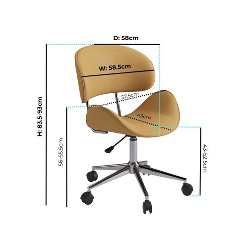 Tan faux leather swivel office - tan,