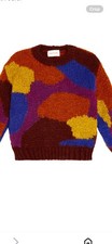 Bobo Choses Women’s Mohair Wool Blend Intarsia Sweater/ Jumper Sz S Relaxed Fit