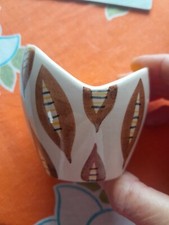 Vintage Sandland Ware Mid Century Asymmetrical Vase Missouri Pattern