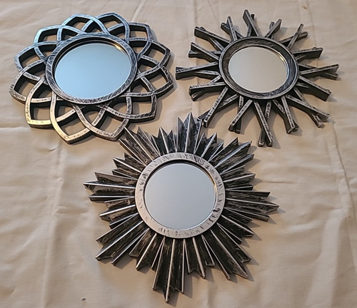 Starburst wall mirror set - set, of