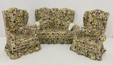OUTSTANDING QUALITY SOFA SET 3 PIECE SUITE CHAIRS LOUNGE DOLLS HOUSE