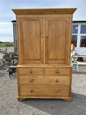 Antique Pine Linen Press/ Housemaids Cupboard
