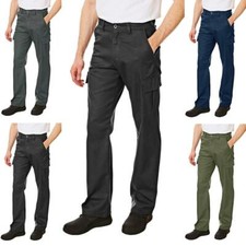 Lee Cooper Cargo Trousers Workwear Multi Pocket Heavy Duty Classic Work Trouser