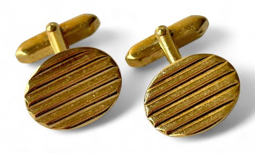 Vintage oval ribbed - , fluted