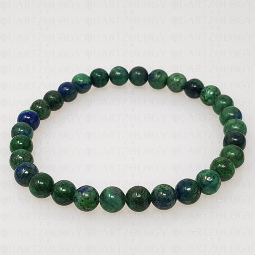 Quartz bead lava bracelet - quartz,