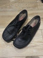 Clarks Originals Mens Wallabee Black Premium Black Leather UK 6.5