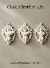 3 Ornate Cherub Angels Musical