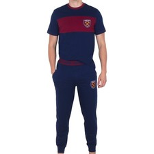 West Ham United FC Mens Pyjamas Long Premium Set OFFICIAL Football Gift