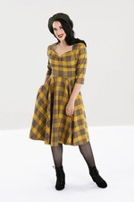 HELL BUNNY Dijon Yellow Check