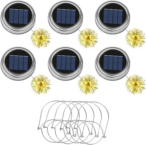 Pack solar mason jar lid - mason,