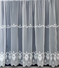 Eva White Embroidered Sheer