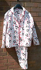 Penguins Winter Pyjama Set, White Size 14-16, 42-44,  Closer with Evie, Vintage
