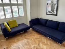 B&B Italia Charles corner sofa in Navy Blue Serra cashmere