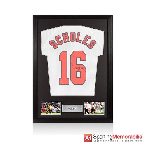 Framed paul scholes - framed, signed